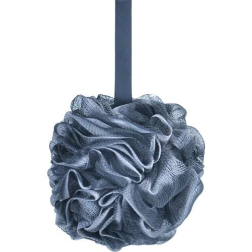 Bamboo Charcoal Bath Ball Black Shower Loofah Sponge Mesh Pouf Body Scrubber