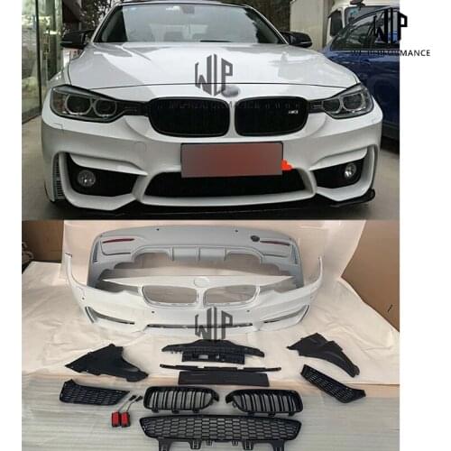 Free Shipping High Quality PP material Car Body Kit Front Rear Bumper Side skirts for BMW F30 F35 M3 Style Car Styling 13-19