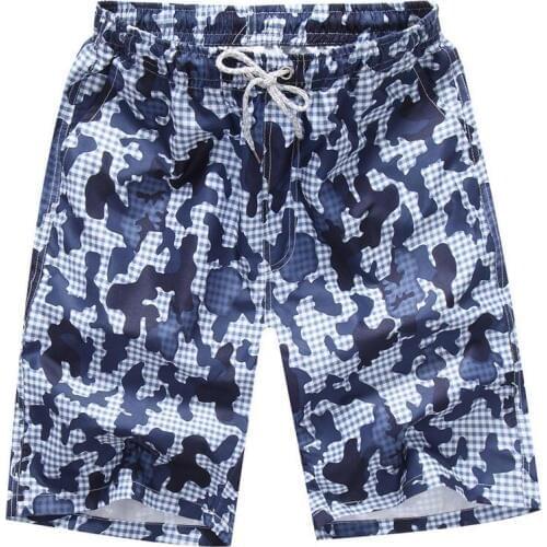 Free Shipping 2019 summer new hot men beach shorts quick dry printed elastic waist 4 colors L-4XL #8157R1