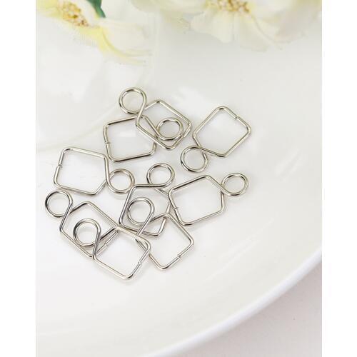 Camal 200pcs 8mm*14mm Chrome Metal Buckle Hook Connector For Hanging Crystal Tube Ball Pendant Chandelier Lamp Lighting Parts