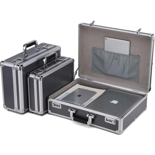 Password Lock Storage Case Office A4 Folder Storage Box Large Data Sorting Storage Certificate Aluminum Alloy Frame Toolbox