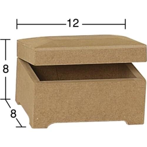 KU282 Tiny Flat Box, Unpainted Raw Wood Mdf Box