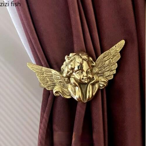 Brass Curtain Hook Wall Storage Rack Wall Hanging Decoration Crafts Curtain Rack Home Accessories Decorative Hook Curtain Holder