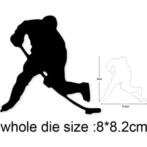 Playing Hockey Game Metal Cutting Dies Stencils for Diy Scrapbooking dies Cards Paper Embossing Dies Cuts Craft Dies New 2020