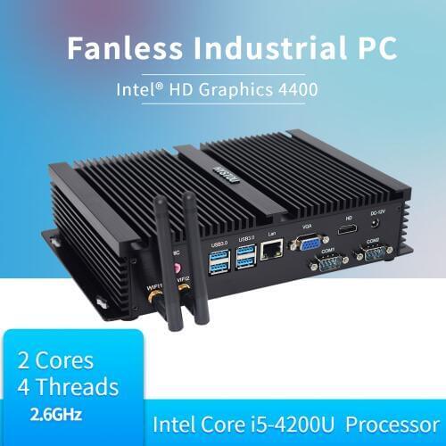 Hystou Fanless Mini PC 7200U 4200U i3 7100U 5005U Rugged ITX Industrial Micro Computer X86 Wind 10 Linux Intel NUC i5 HTPC PC