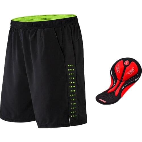 Mens Cycling Shorts with Pad MTB Breathable Shorts Padded Loose Bike Shorts Baggy Half Shorts with Pockets Liner Underwear