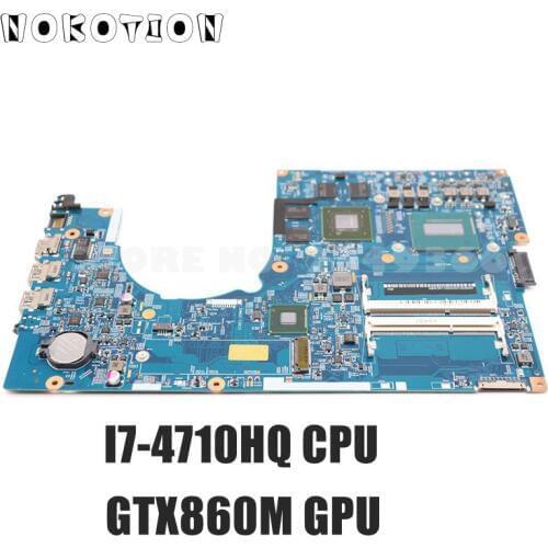 NOKOTION For Acer aspire VN7-791 VN7-791G Laptop Motherboard 448.02G08.001M NBMQR11004 MAIN BOARD I7-4710HQ CPU GTX860M GPU