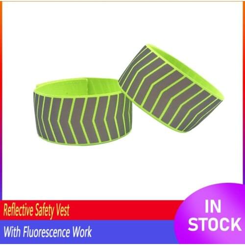 Arrow Style Reflective Arm Band Safety Bracelet Vest Strap Elastic Webbing Tape Night Running Cycling Riding Jogging Walking