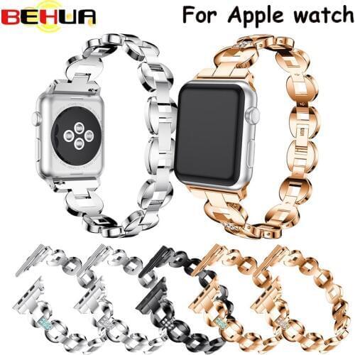 Watch Band For Apple Series 5/4/3/2/1 Fashion Wristband Adapter 42MM 38MM 40MM 44MM Watchband with Connector Straps Accessories