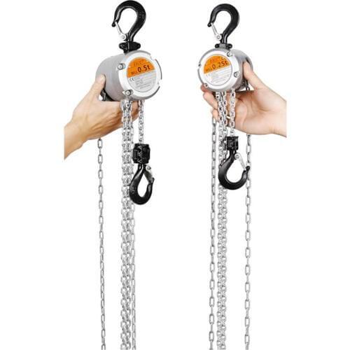 KACC Mini Hand Chain Hoist Hook Mount 0.25/0.5 Ton Capacity 3 Meters Lift CE Certificate Portable Manual Lever Block Lifting