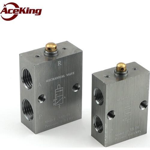 S3B Two position three-way mechanical valve pneumatic valve basic mechanical valve s3b-m5 s3b-06 s3b-08