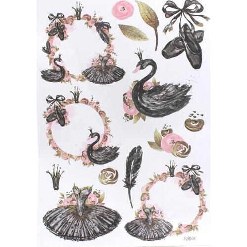 KSCRAFT Swan Self- adhesive Paper Sticker for Scrapbooking/ DIY Crafts/ Card Making Decoration