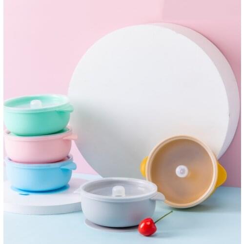 1 set Silicone Baby Feeding Bowl Sets Waterproof Non-Slip Feedings Silicone Bowl Tableware Teeth Baby Feeding Supplies