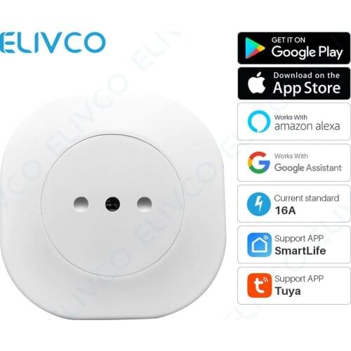 Italy Tuya Smart Wifi Plug 16A Smart Socket Power Monitor Timing SmartLife APP Works With Alexa Google Assistant Voice Control