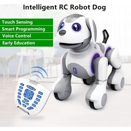 Smart Touch Sensor RC Robot Dog Dancing Voice Control Smart Programming Childrens Remote Control Puzzle Early Education Toy Dog