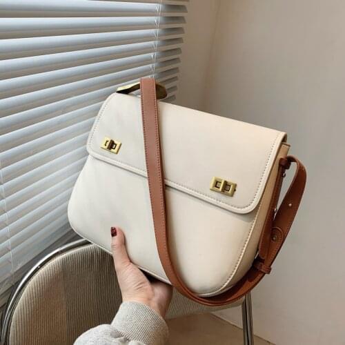 Small Soft Leather Crossbody Bag for Women 2021 Spring Luxury Branded Acrylic Chain Designer Shoulder Handbags Womens Trendy