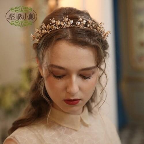 Bridal crown exquisite flower modeling headdress Wedding dress and accessories