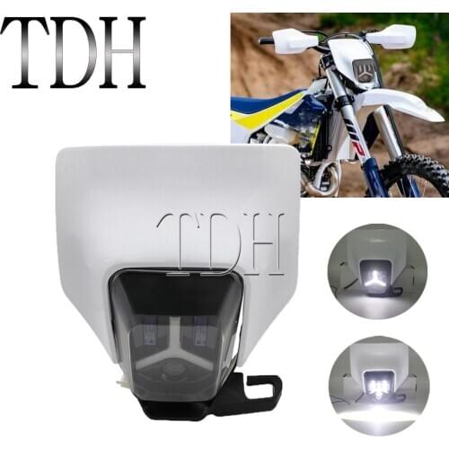Motorcycle LED Head Lamp Enduro Dual Sport Headlight Fairing For Supermoto FE 250 350 450 501 TX TE 125 150 250 300