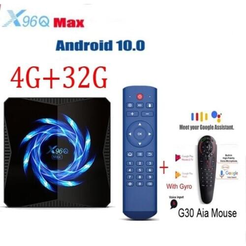 X96Q MAX Smart TV Box Android 10.0 4GB RAM 32/64GB ROM Allwinner H616 2.4G/5.0G WiFi BT5.0 4K HDR Media Player Set Top Box