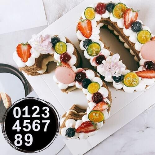 Numbers Cake Mould Set PET Decorating Baking Mold DIY Kitchen Tool For Birthday Pastry SCVD889