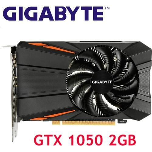 GIGABYTE GPU GTX1050 2GB Graphics Card 128Bit for nVIDIA Video Cards Geforce GTX 1050 D5 2G Map VGA VideoCards Hdmi PCI Used