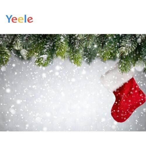 Yeele Christmas Tree Photocall Stocking Portrait Photography Backgrounds Photographic Customized Backdrops for Photo Studio