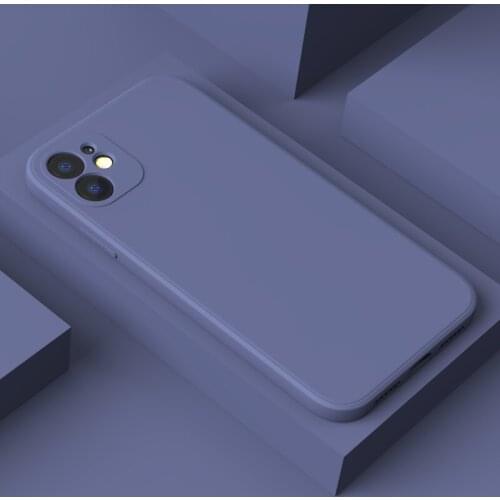 Liquid Silicone For iPhone 11 Pro Max Case Matte Pure Plain For iPhone 12 Mini 6 6s 7 8 xs Max xr 11 Pro Protective Back Cover