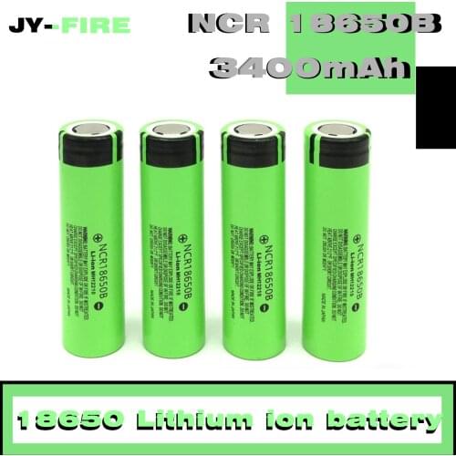 2/4/6/10/13/15/22pcs New 100% Original Battery NCR18650B 3.7V 3400mah Lithium-ion rechargeable battery