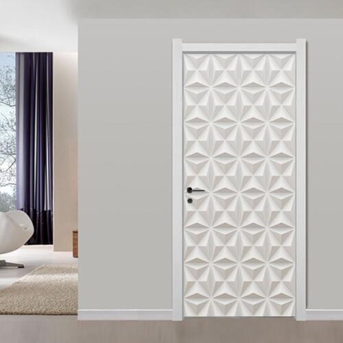 3D Stereo White Gypsum Texture Geometric Pattern Murals Wallpaper Modern Simple Living Room Home Decor PVC Art 3D Door Stickers