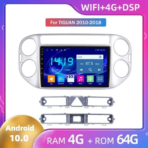 4G+64G Android 10 for W Tiguan 2010 2011 2012 2013 2014 2015 2016 2017 2018 Large Screen GPS Navigatio With Carplay DSP 4G LTE