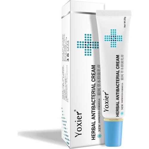 Yoxier Herbal Antibacterial Cream Psoriasis Cream Anti-Itch Relief Eczema Skin Rash Urticaria Desquamation Treatment 20G