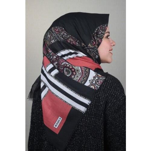 BONJELA PATTERNED COTON SCARF-DESEN-55-RENK-16