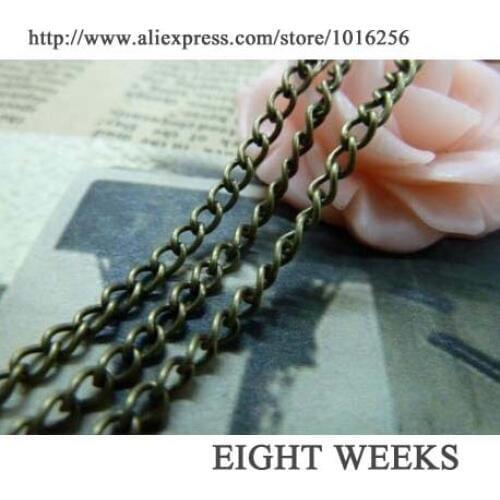 Necklace tail chain jewelry manual accessories metal chain Jewelry Findings Components Flat ellipse iron chain