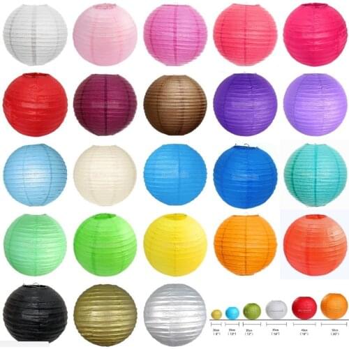 4"8"10"12"14"16"20" Chinese Lampshades Paper Lantern Wedding Party Baby Shower