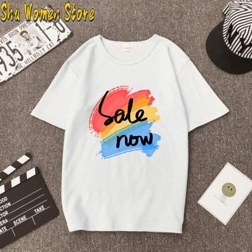 Classic white T-shirt fashion Splash ink splash paint color fashioned sole now Letter printing T-shirt graphic tee