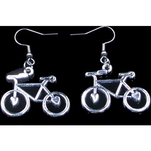 Fashion Handmade Simple Design 31*23mm Bike Bicycle Drop Earrings For Women Gift Fashion Jewelry Cute Small Object
