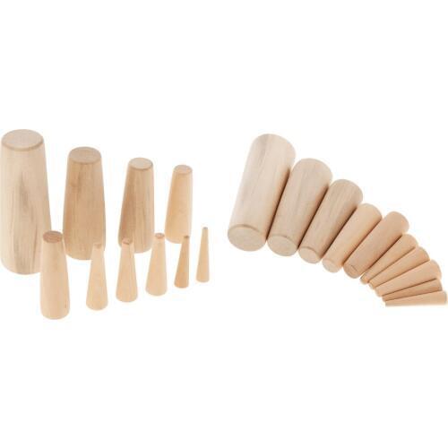 Set of 20 Assorted Tapered Conical Emergency Stopgap Wood Plugs for Marine Yacht Boat Kayak