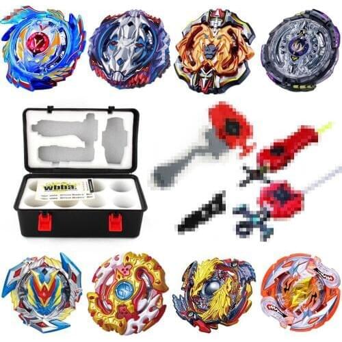 Spinning Top set BB52(more than 20 spare parts + 8 tops +1handles +2 launchers + top box )as children birthday gift