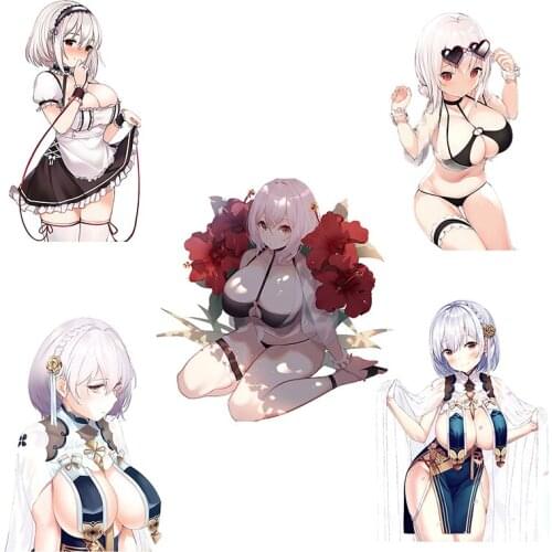 Three Ratels CA93 Azur Lane HMSSirius maid girl PVC sticker for car hood home decoration laptop Refrigerator toilet gift decals