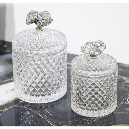 Natural Druzy Quartz Geode Candy Jar Snack Nut Storage Box Home Decor Stones Crystal Agate Wedding