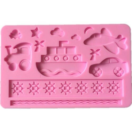 New Arrival Transportation (Car,Truck,Plane,Ship) Cake Cookie Mould ,Silicone Chocolate Fondant Mold,Handmade Baking Tool