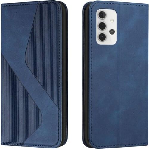 New Magnetic Leather Case na For Samsung Galaxy A32 A52 A72 A12 A02 A22 A02s 5G 4G Funda Skin Feel Wallet Cover S Pattern Coque