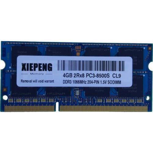 Laptop Memory 4GB 2Rx8 PC3-8500S DDR3 4G 1066 MHz 8gb pc3 10600 ddr3 1333 RAM for IBM ThinkPad X201s X201i X201 W701ds Notebook