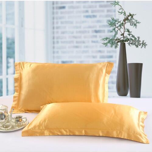 Imitated Silk Pillow Shams Soft Smooth Gold/Leopard Pillow case 48x74 cm Solid Rectangle Envelope Pillow Cover Home Textile