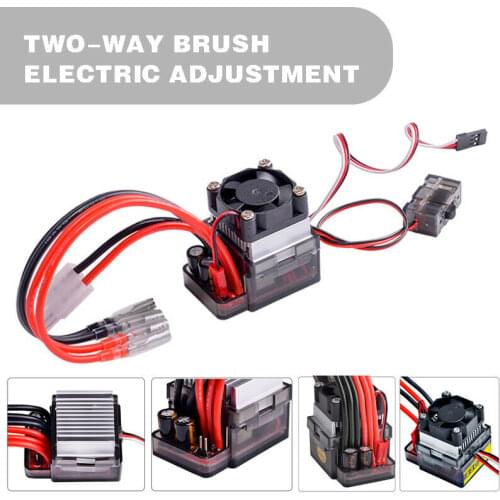 320A High Voltage ESC Brushed Speed Controller With Cooling Fan Low Volt&Over Heat Protection 6V-12V for RC Car Truck Boat
