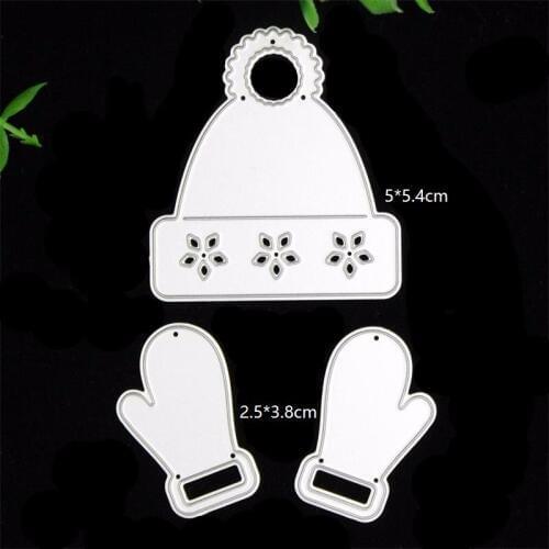 Christmas Hat Gloves Metal Cutting Dies Stencils for DIY Scrapbooking/photo album Decorative Embossing DIY Paper Cards