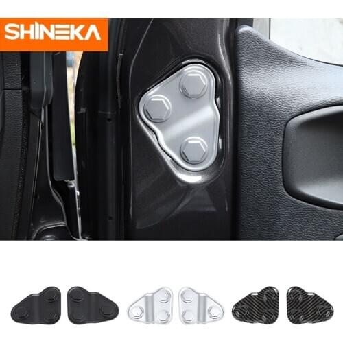 SHINEKA ABS Car Front Door Screw Protection Decoration Cover Accessories For Jeep Gladiator JT 2018+ For Jeep Wrangler JL 2018