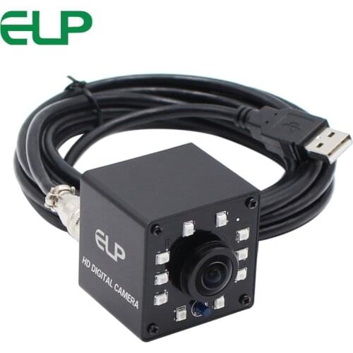 ELP Wide angle IR usb camera 1.3Megapixel AR0130 endoscope surveillance Camera with 850nm Infrared LED