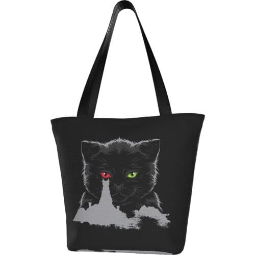 Cat Tower Of Sauron Cats Eyes Kitten Owner Pet Gift Shopping Bag Aesthetic Cloth Outdoor Handbag Female Fashion Bags