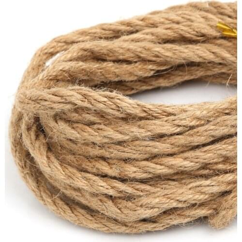5M/lot 2/4/6mm Natural Burlap Hessian Jute Twine Cord Hemp Rope For Vintage Rustic Wedding Decoration Event Party Supplies